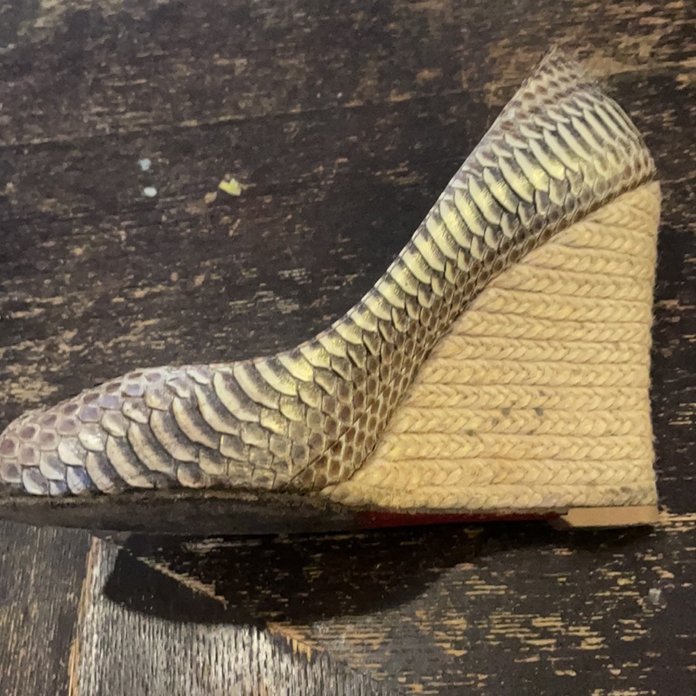 Christian Louboutin Puglia Python Espadrilles/Wedg - image 5